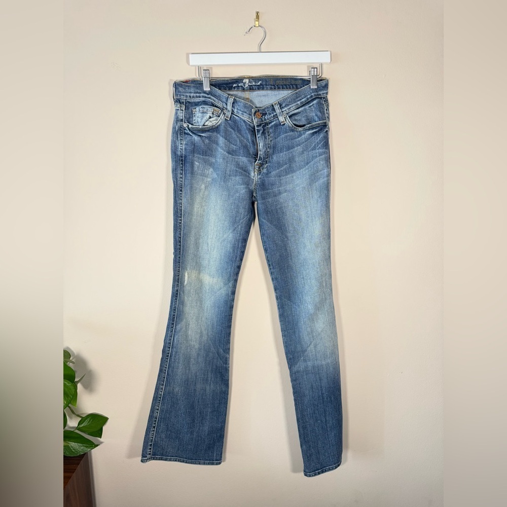 7 For All Mankind Blue "A Pocket Bootcut" Jeans - 32